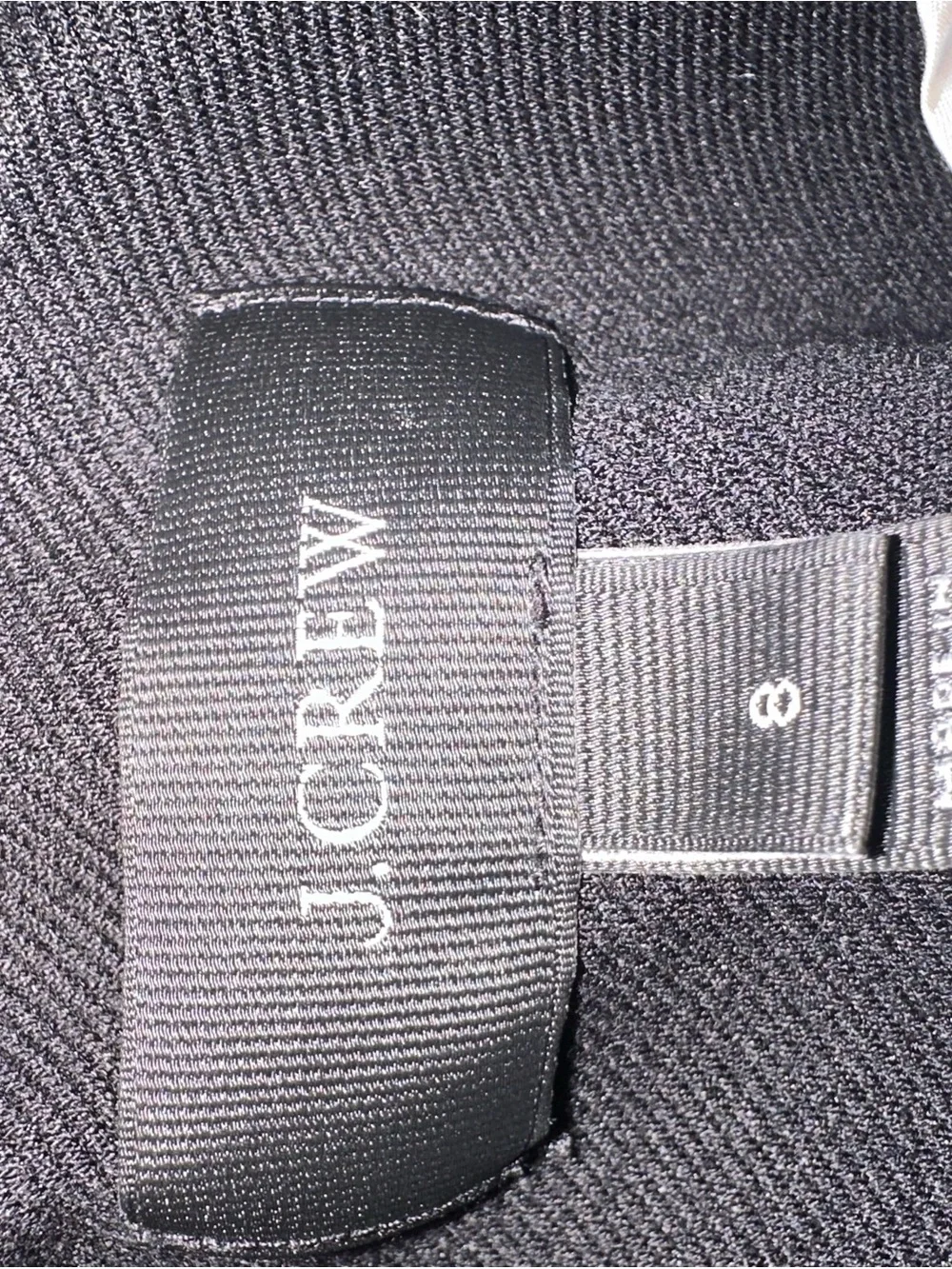 J. Crew Black Ruffle-Trim Jacket ladies size 8 H7250